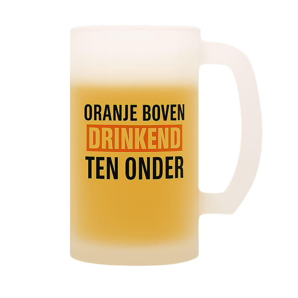 Bierpul met de tekst Oranje boven